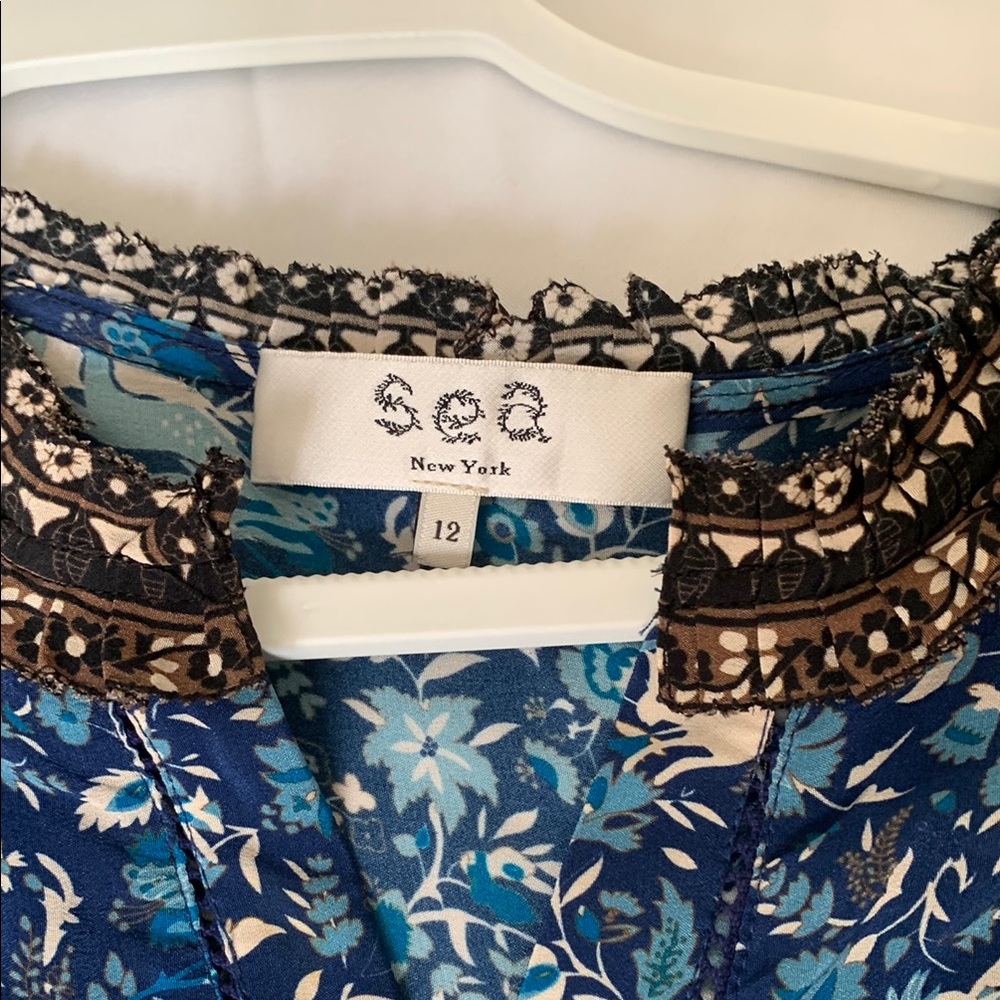Blue Floral Dress - Picture 2 of 3